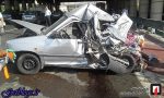عکس) + گیر افتادن یک خانواده در پراید له شده است (